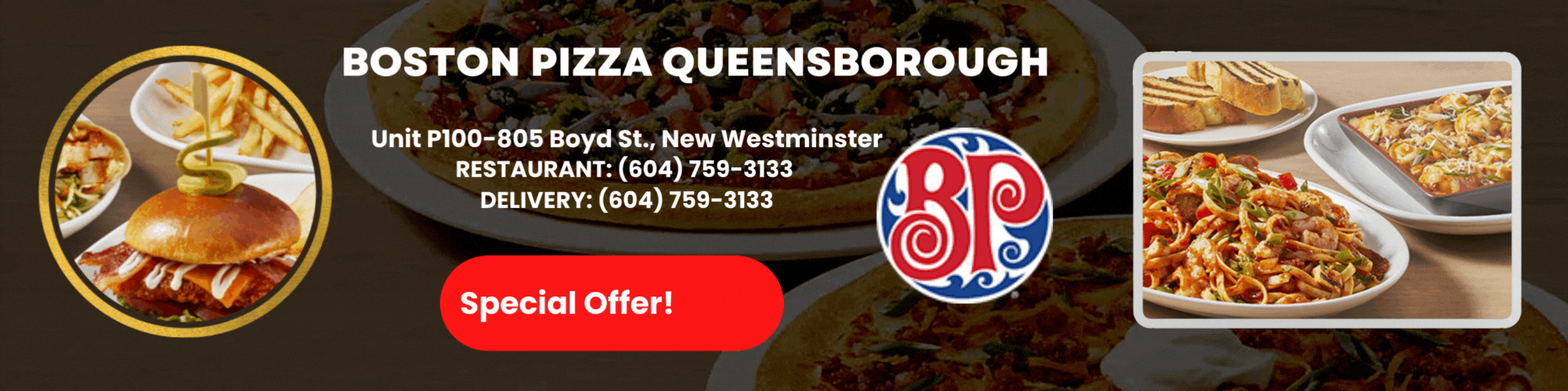 Boston Pizza Queensborough special offer through Coupon Club BC coupons